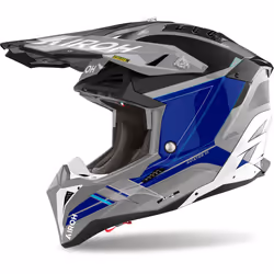 Airoh Aviator 3 Saber Casque de motocross, gris-bleu, taille M pour Hommes