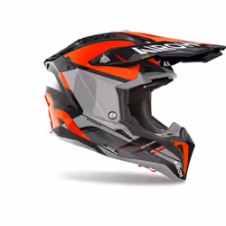 Airoh Aviator 3 Saber Casque de motocross, gris-orange, taille S pour Hommes