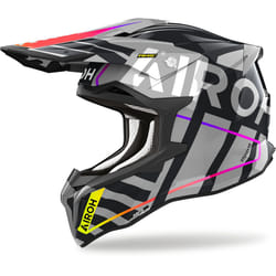 Airoh Strycker Brave Casque de motocross, noir-gris, taille L pour Hommes