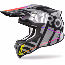 Airoh Strycker Brave Casque de motocross, noir-gris, taille L pour Hommes