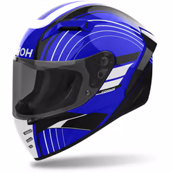 Airoh Connor Achieve Casque, noir-blanc-bleu, taille L pour Hommes