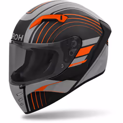 Airoh Connor Achieve Casque, noir-gris-orange, taille L pour Hommes