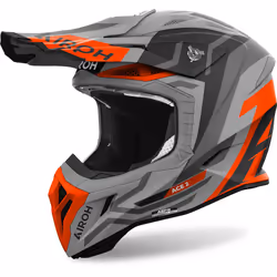 Airoh Aviator Ace 2 Ground Casque de motocross, gris-orange, taille L pour Hommes