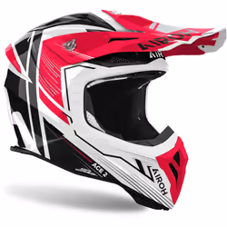 Airoh Aviator Ace 2 Engine Casque de motocross, noir-blanc-rouge, taille XS pour Hommes