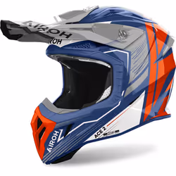 Airoh Aviator Ace 2 Engine Casque de motocross, bleu-orange, taille XL pour Hommes