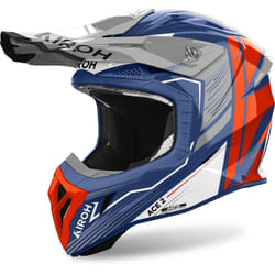 Airoh Aviator Ace 2 Engine Casque de motocross, bleu-orange, taille XL pour Hommes