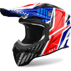 Airoh Aviator Ace 2 Proud Casque de motocross, blanc-rouge-bleu, taille M pour Hommes