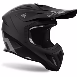 Airoh Aviator Ace 2 Solid Casque de motocross, noir, taille L pour Hommes