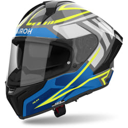 Airoh Matryx Rider Casque, noir-bleu-jaune, taille S pour Hommes