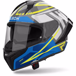 Airoh Matryx Rider Casque, noir-bleu-jaune, taille S pour Hommes