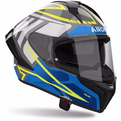 Airoh Matryx Rider Casque, noir-bleu-jaune, taille 2XL pour Hommes