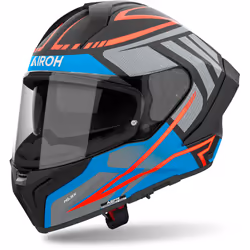 Airoh Matryx Rider Casque, noir-gris-bleu, taille L pour Hommes