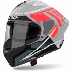 Airoh Matryx Rider Casque, noir-gris-rouge, taille M pour Hommes