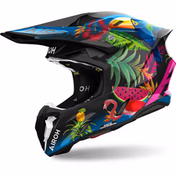 Airoh Twist 3 Amazonia Casque de motocross, noir-multicolore, taille L pour Hommes