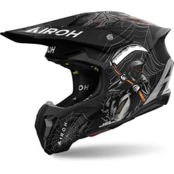 Airoh Twist 3 Arcade Casque de motocross, noir-gris, taille XL pour Hommes