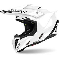 Airoh Twist 3 Solid Casque de motocross, blanc, taille L pour Hommes