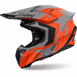 Airoh Twist 3 Dizzy Casque de motocross, gris-orange, taille XS pour Hommes