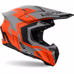 Airoh Twist 3 Dizzy Casque de motocross, gris-orange, taille XS pour Hommes