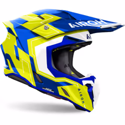 Airoh Twist 3 Dizzy Casque de motocross, bleu-jaune, taille M pour Hommes
