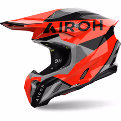 Airoh Twist 3 King Casque de motocross, noir-gris-rouge, taille L pour Hommes
