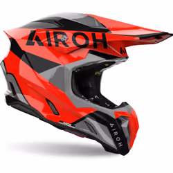 Airoh Twist 3 King Casque de motocross, noir-gris-rouge, taille L pour Hommes