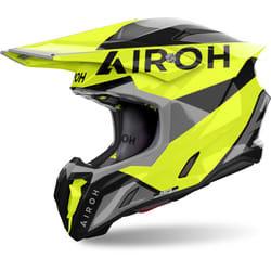 Airoh Twist 3 King Casque de motocross, noir-gris-jaune, taille M pour Hommes