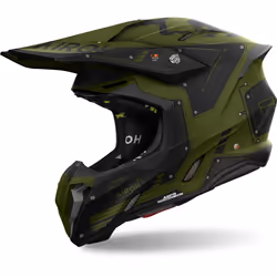 Airoh Twist 3 Military Casque de motocross, vert, taille M pour Hommes