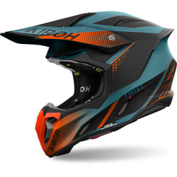 Airoh Twist 3 Shard Casque de motocross, bleu-orange, taille S pour Hommes