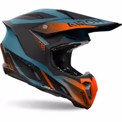 Airoh Twist 3 Shard Casque de motocross, bleu-orange, taille XL pour Hommes