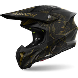 Airoh Twist 3 Titan Casque de motocross, noir, taille S pour Hommes