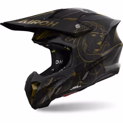 Airoh Twist 3 Titan Casque de motocross, noir, taille S pour Hommes