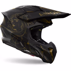 Airoh Twist 3 Titan Casque de motocross, noir, taille S pour Hommes