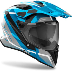 Airoh Commander 2 Mavick Casque de motocross, noir-gris-bleu, taille XL pour Hommes