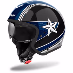 Airoh J110 Command Casque jet, noir-bleu, taille M pour Hommes