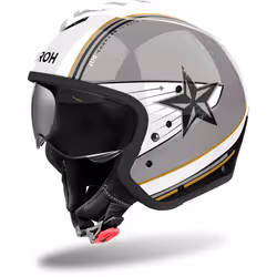 Airoh J110 Command Casque jet, noir-gris-blanc, taille XS pour Hommes