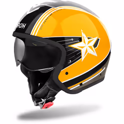 Airoh J110 Command Casque jet, noir-blanc-jaune, taille S pour Hommes