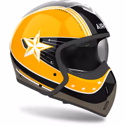 Airoh J110 Command Casque jet, noir-blanc-jaune, taille M pour Hommes