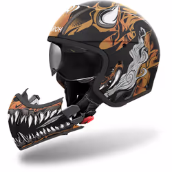 Airoh J110 Oni Casque jet, noir-or, taille XS pour Hommes