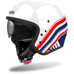 Airoh J110 Eon Casque jet, blanc-rouge-bleu, taille M pour Hommes