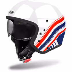 Airoh J110 Eon Casque jet, blanc-rouge-bleu, taille L pour Hommes
