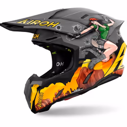 Airoh Twist 3 Adventure Casque de motocross, multicolore, taille S pour Hommes