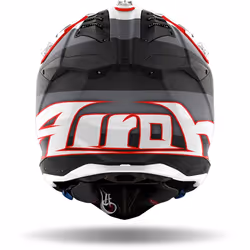 Airoh Aviator 3 Monarch Casque de motocross, noir-gris-rouge, taille L pour Hommes
