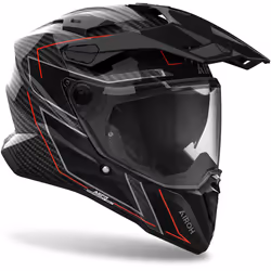 Airoh Commander 2 Stylish Full Carbon Casque de motocross, charbon, taille M pour Hommes