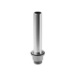 Lira - Bonde avec tube de surverse acier inox 370 mm pour évier diamètre 60 mm