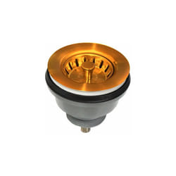 Lira - Bonde à panier pour évier gré diamètre 86 pour trou diamètre 60 mm, gold 24 brillant