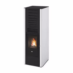 Le poêle à granules ventilé Karen de la marque EVA CALOR est un poêle simple au design essentiel, il est programmable avec un ...