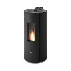 Eva Calor - Poêle à granules rond étanche Manola 8 kW Noir