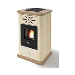 Poêle à granules en céramique Eva Calor Maria 12.5 kW Moka