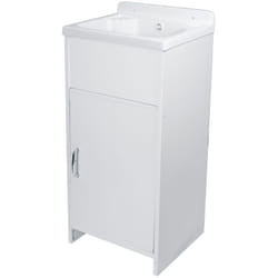 Bac à laver avec meuble compact en pvc blanc 42x34 cm mod. Rocco