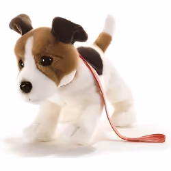 Peluche Milo Jack Russel en laisse - 32 cm - PLUSH & COMPANY